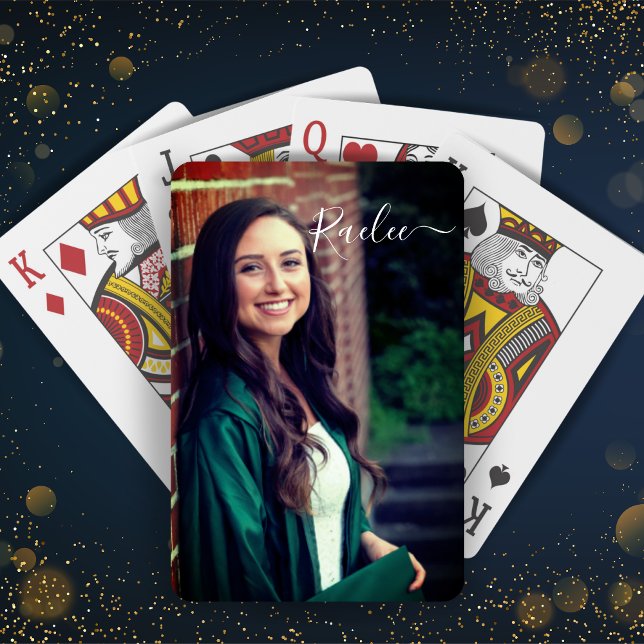 Baralho Personalizada Foto e Nome (Custom Photo and Name Personalized Playing Cards - Add Name and Favorite Photo!)