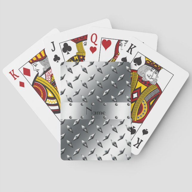 Baralho Personalizado com seu aço conhecido da placa do (Verso)