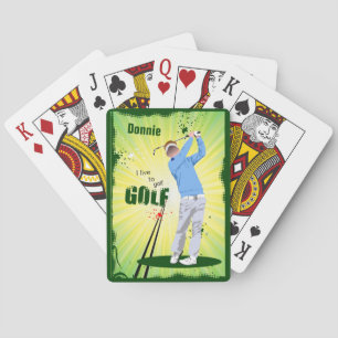 Baralho Personalizado eu vivo para golf cartões de jogo d