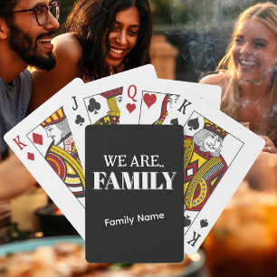 Baralho Personalizar o Jogo B&W de "FAMÍLIA" e Nome da Fam