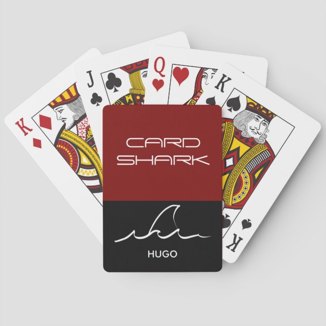 Baralho Personalize Name Card Shark Playing Cards, Game On (Verso)