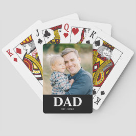 Baralho Personalized Dad Established Photo Fathers Day