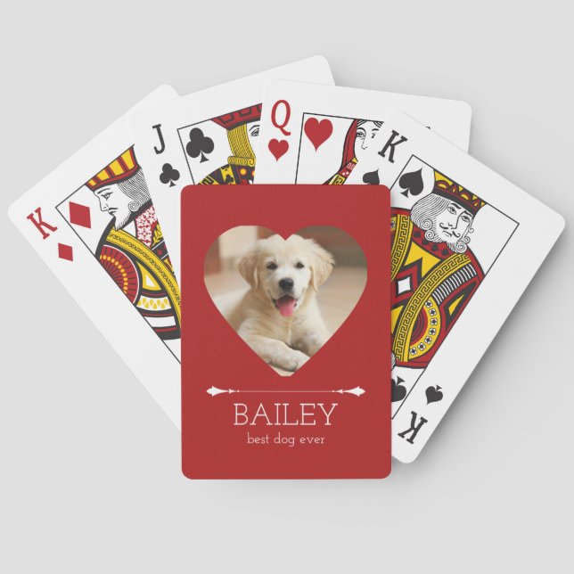 Baralho Personalized Dog Photo (Verso)