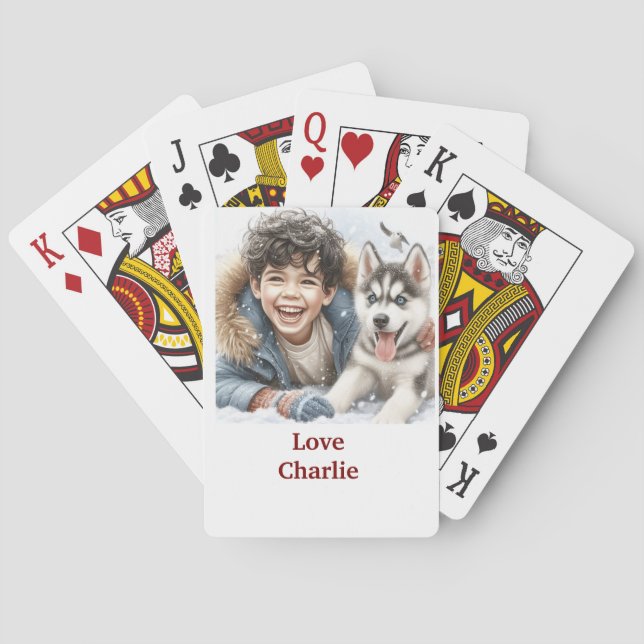 Baralho Personalized Game with Name – Cute dog (Verso)