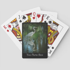 Baralho Personalized Great Blue Heron Playing Cards