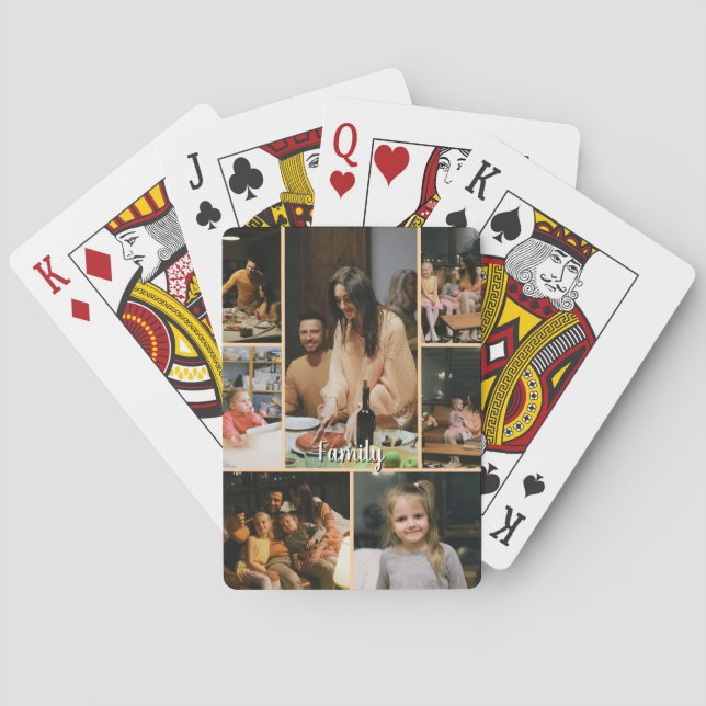 Baralho Personalized Photo Cllage Playing Cards (Verso)