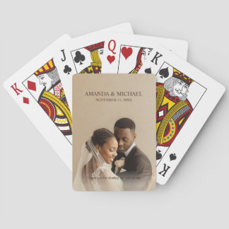 Baralho Personalized Photo Favor with Names & Wedding Date