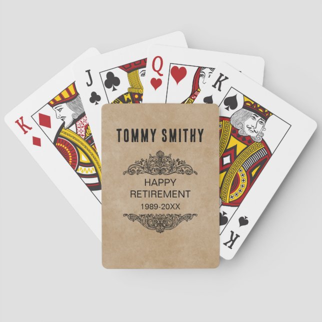 Baralho Personalized Retirement Playing Cards – Milestone (Verso)