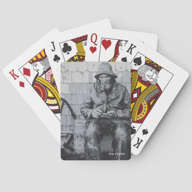 Baralho Pescador Gloucester Enviando Seus Nets (Verso)