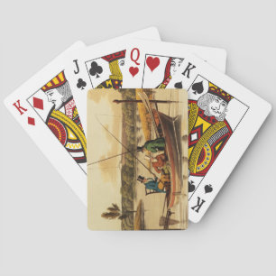 Baralho Pescando em um pontapé, aquatinted por I. Clark,