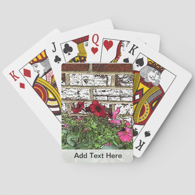 Baralho Petunias Vermelhas e Rosa (Verso)