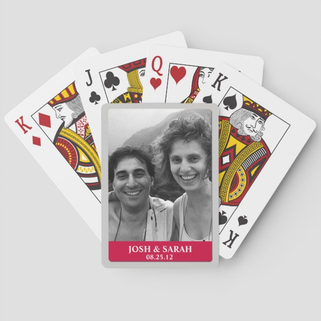 Baralho Photo with Red Bar Playing Cards (Verso)