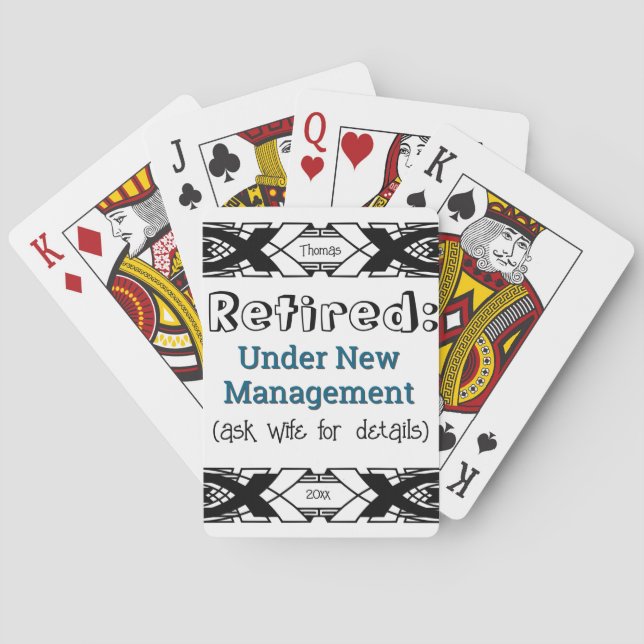 Baralho Piada de aposentadoria engraçada Não há mais celeb (Verso)