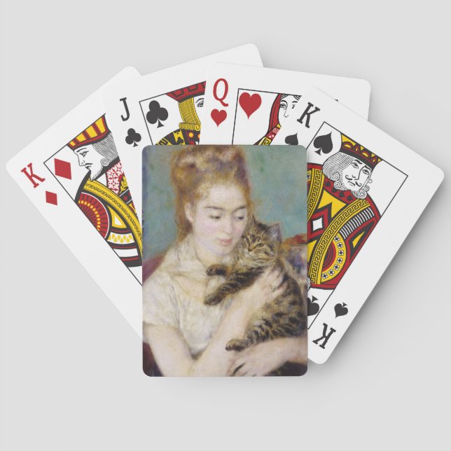 Baralho Pierre A Renoir | Mulher com gato (Verso)
