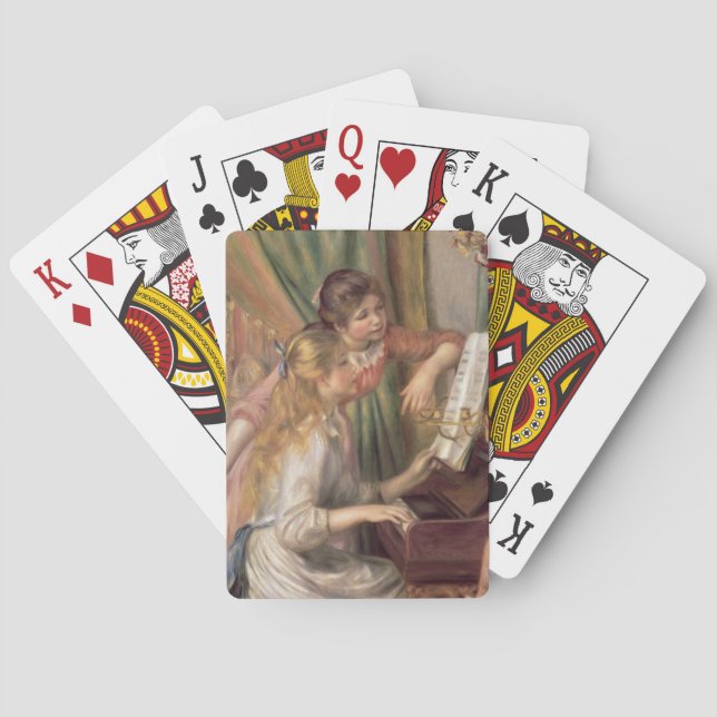 Baralho Pierre raparigas de Renoir um | no piano (Verso)