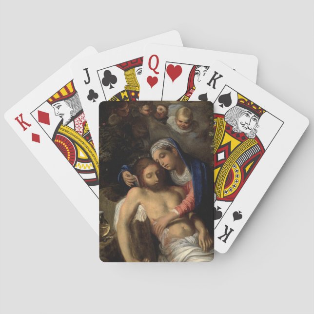 Baralho Pietà (Maria e Jesus) (por Adam Elsheimer) (Verso)