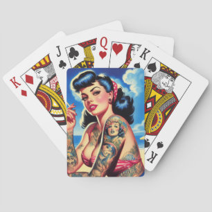 Baralho Pin-up de Verão Bikini Tatuado por Retro