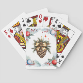 Baralho Pine Cone Cercado Por Fio E Ornamentos