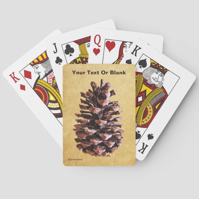 Baralho Pine Cone Em Papel Vintage (Verso)