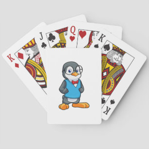 Baralho Pinguim como Nerd de óculos