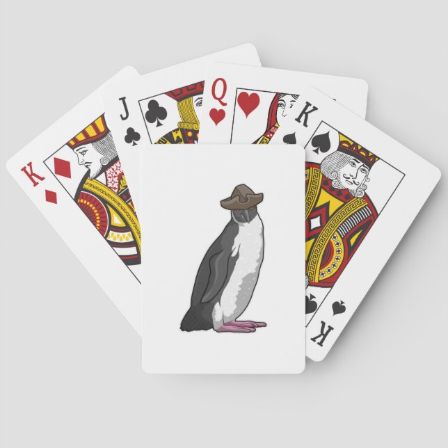 Baralho Pinguim como Pirata com Chapéu (Verso)