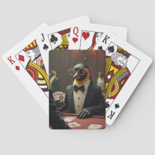 Baralho Pinguim jogando pôquer jogando cartas
