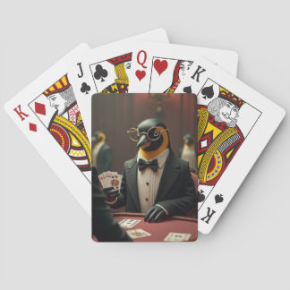 Baralho Pinguim jogando pôquer jogando cartas