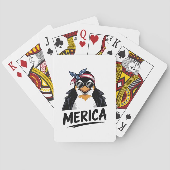 Baralho Pinguim resiste aos pinguins protestando contra (Verso)
