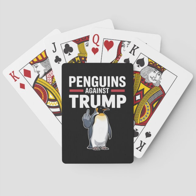 Baralho Pinguins Resistentes Contra Trump com Nadadeiras L (Verso)