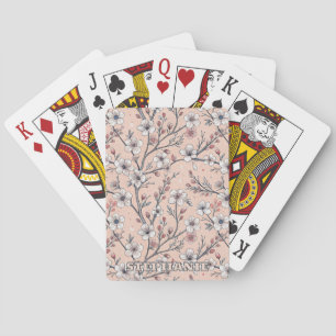Baralho Pink Cherry Blossom Sakura Padrão a Rosa (1)