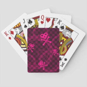 Baralho Pink Emo Pattern With Circles