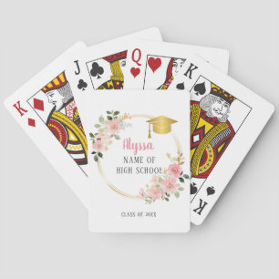 Baralho Pink Floral Wreath Graduação Souvenir