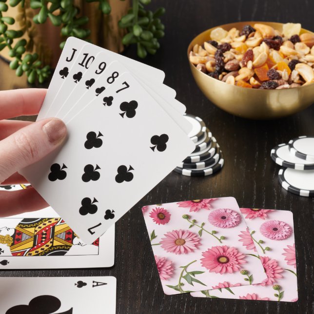 Baralho Pink Flowers Classic Playing Cards (In situ)
