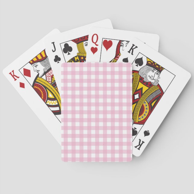 Baralho Pink Gingham Playing Deck of Cards (Verso)