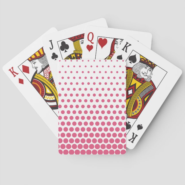 Baralho Pink Polka Dots Modern White (Verso)