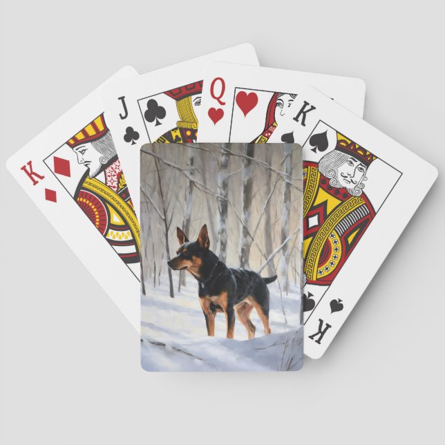 Baralho Pinscher Miniatura Deixe Nevar Natal (Verso)