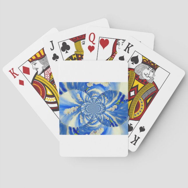 Baralho Pintor branco de orquídea elegante (Verso)