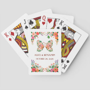 Baralho Pintura a Óleo Romântica Floral Borboleta