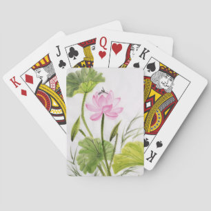 Baralho Pintura da aguarela da flor de Lotus 2