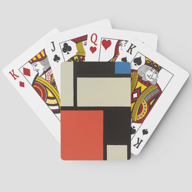 Baralho Pintura de Abstrato de Composição Piet Mondrian (Verso)