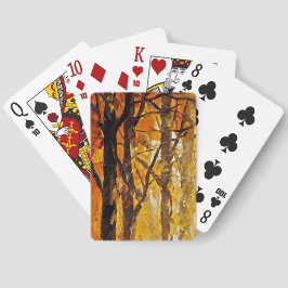Baralho Pintura de Abstrato de Óleo Florestal