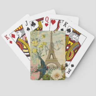 Baralho Pintura de Arte Antiquada por Viagem da França de 