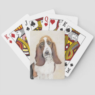 Baralho Pintura de Cachorro Basset - Arte de Cachorro Orig