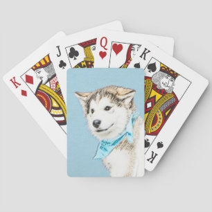 Baralho Pintura De Cachorro Siberiana - Arte De Cachorro O