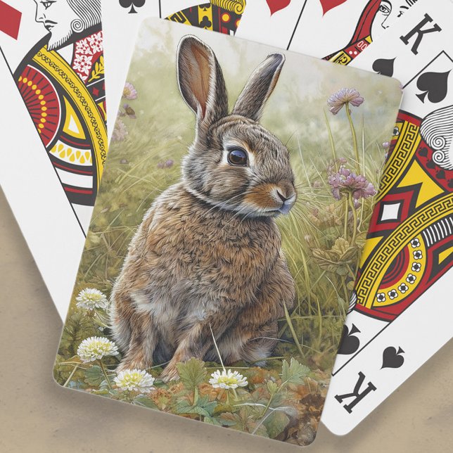 Baralho Pintura de coelho bonito (Bunny rabbit painting playing cards)