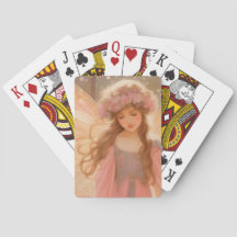 Pintura de fantasia de fada rosa-branca