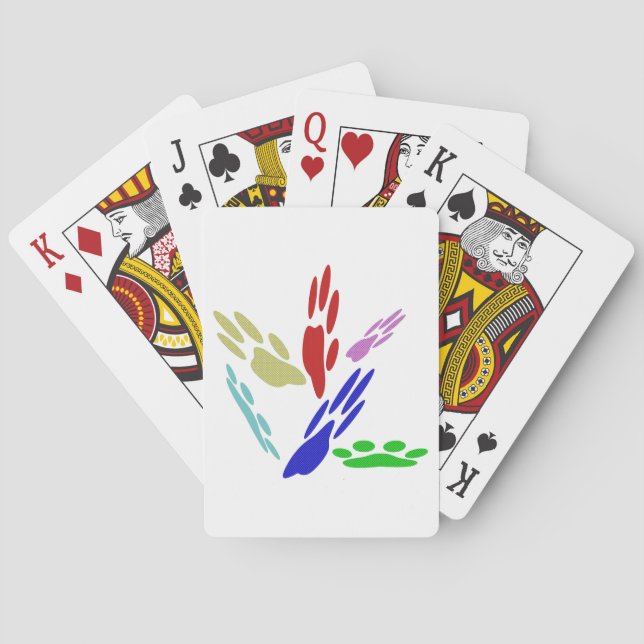 Baralho Pintura De Pata De Cachorro Com Bolinhas (Verso)