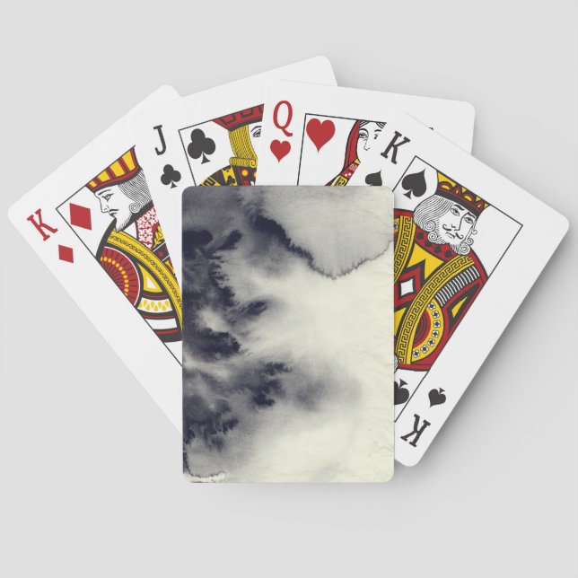 Baralho pintura de tinta abstrato na textura de papel gran (Verso)