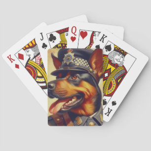 Baralho Pintura do Rottweiler Retro