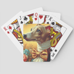 Baralho Pintura em Cão de Greyhound Italiano